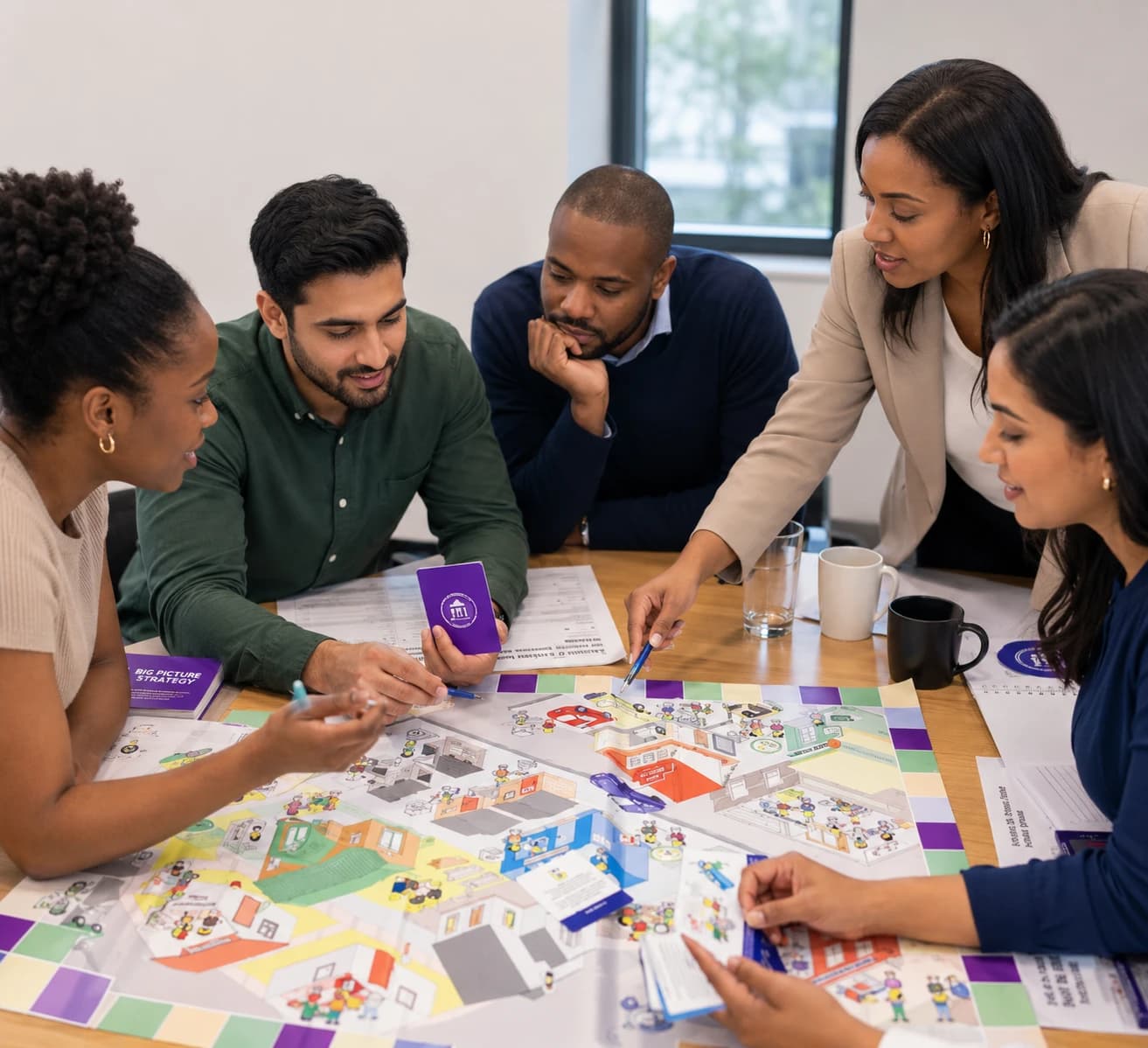 A facilitator leading an engaging learning session